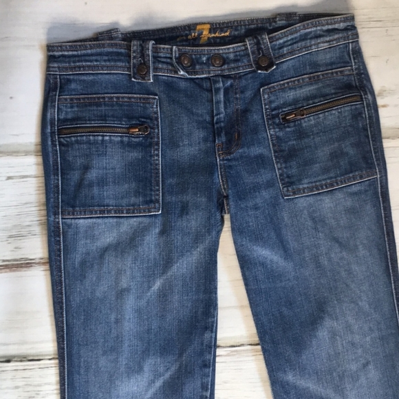 7 For All Mankind Utility Tab Zip Pocket Jeans - Picture 1 of 7